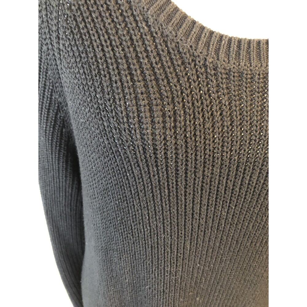 Guess Womens Sz XL‎ Black Lace Up Sleeve Women's Sweater - Picture 9 of 9